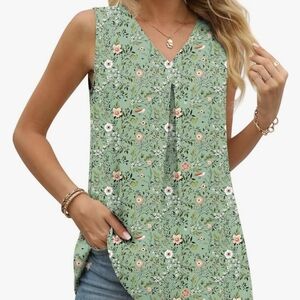 🔥 2/$9 or 3/$13   Anyally Floral V-Neck Sleeveless Blouse